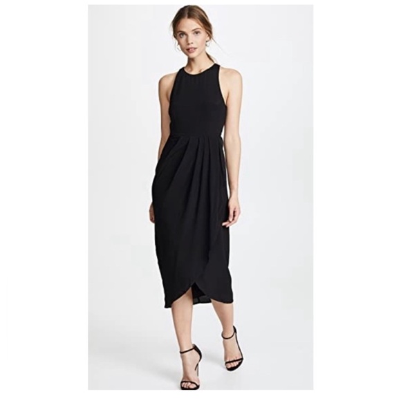 Yumi Kim So Social Black Sleeveless Racerback Tulip Wrap Dress NWOT / X-Small - Picture 1 of 13